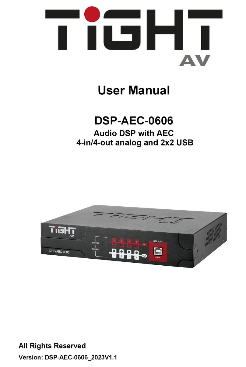 TiGHT AV DSP-AEC-0606 user manual