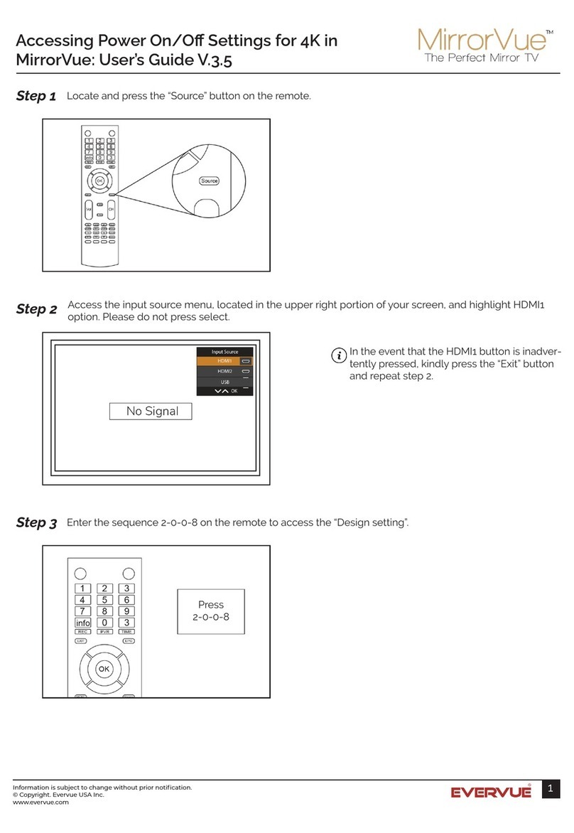 Evervue MirrorVue Series User manual