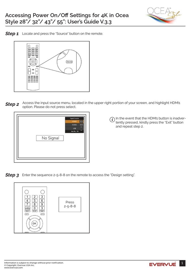 Evervue OCEA Style Series User manual