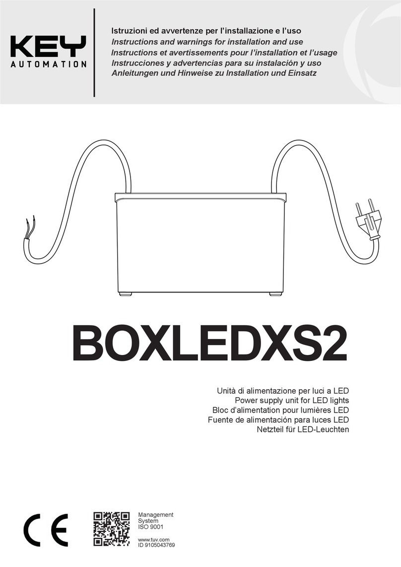 Keyautomation BOXLEDXS2 Instructions and warnings for installation and use