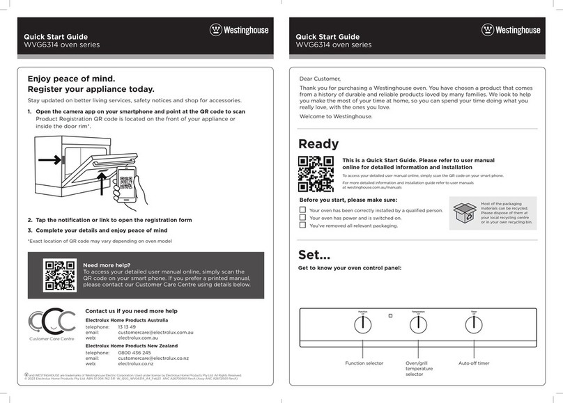 Westinghouse WVG6314 Series quick start guide Westinghouse WVG6314 Series quick start guide