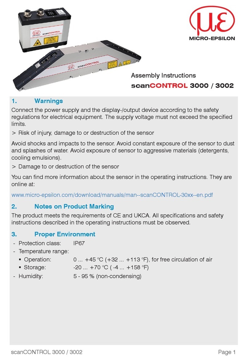 MICRO-EPSILON scanCONTROL 3000 User manual