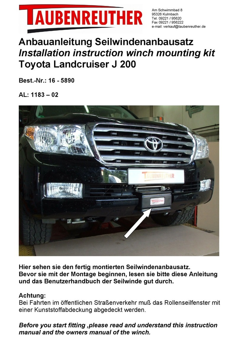 TAUBENREUTHER 16-5890 Installation instruction