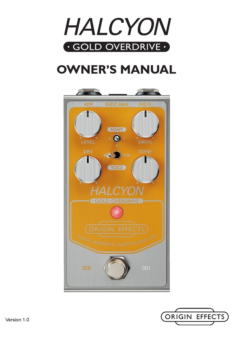 Origin Effects HALCYON GOLD OVERDRIVE User manual