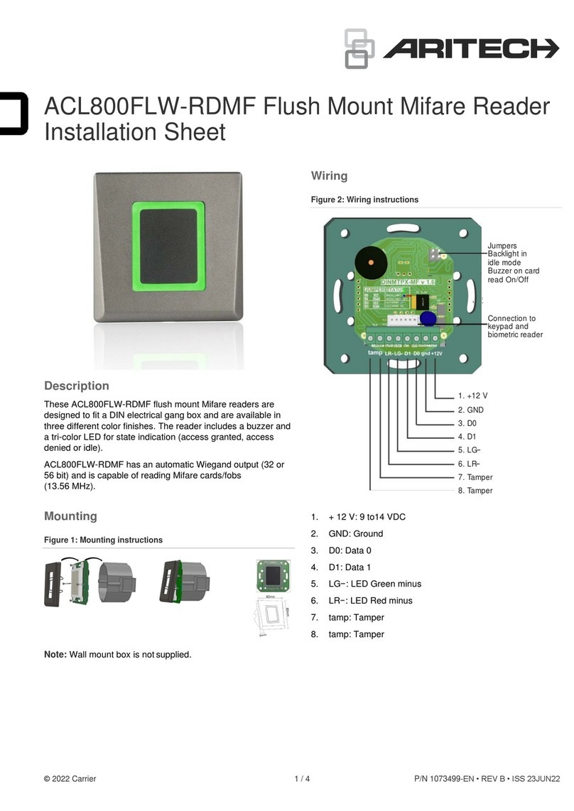 Aritech ACL800FLW-RDMF Assembly instructions