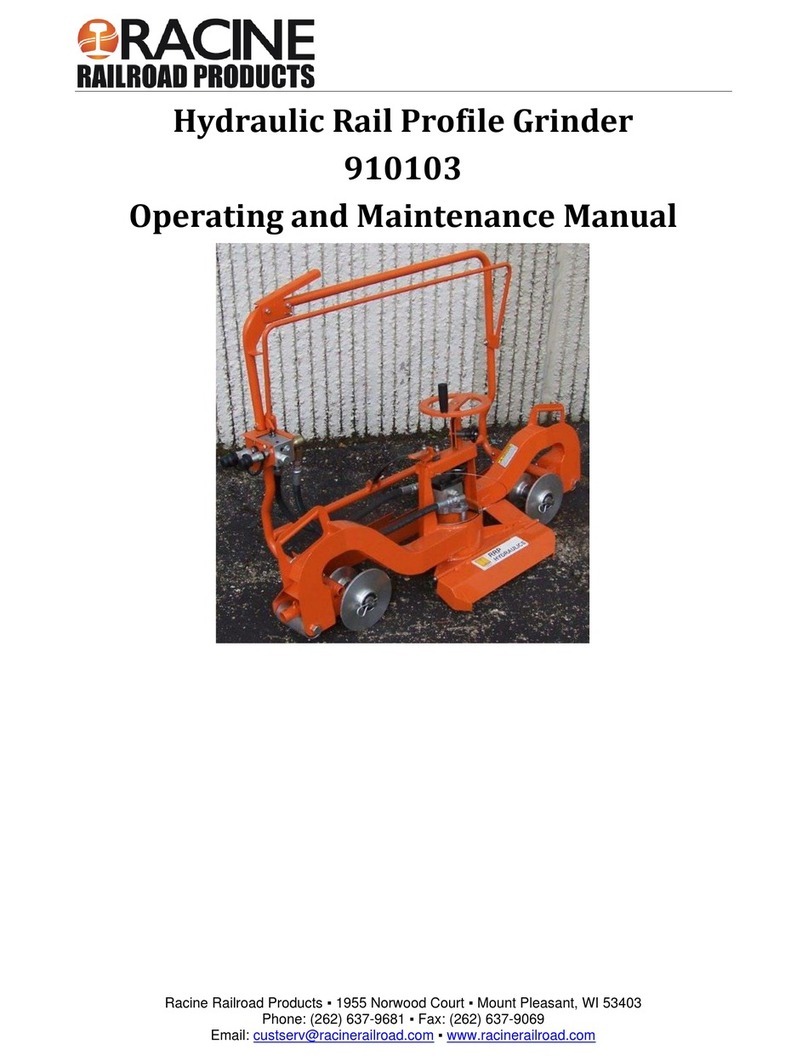 Racine Railroad Products 910103 Operating and maintenance manual Racine Railroad Products 910103 Operating and maintenance manual