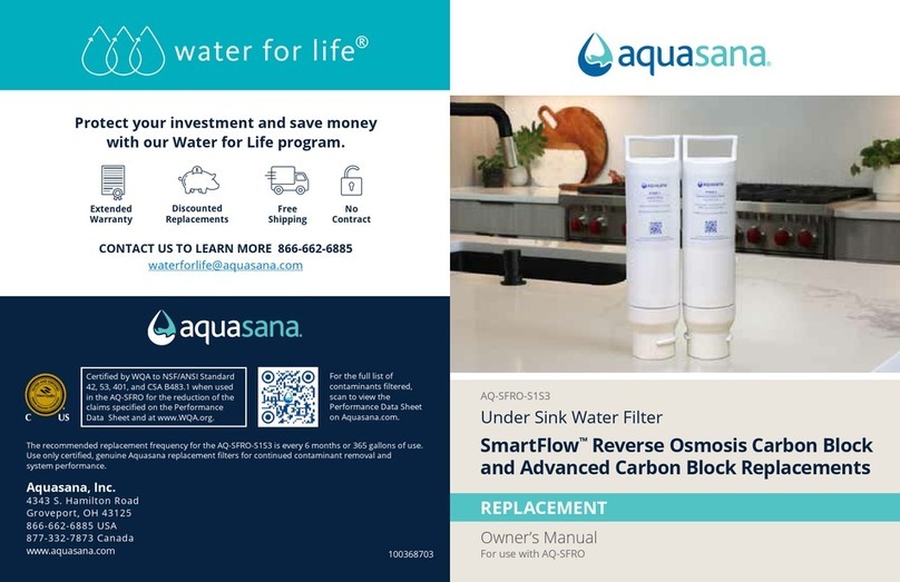 Aquasana AQ-SFRO-S1S3 User manual Aquasana AQ-SFRO-S1S3 User manual