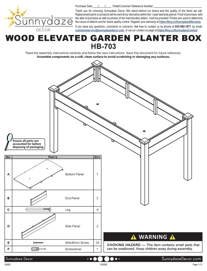 Sunnydaze Decor HB-703 quick start guide