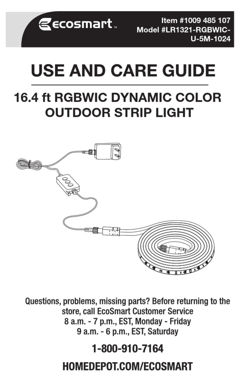 Eco-Smart LR1321-RGBWICU-5M-1024 quick start guide