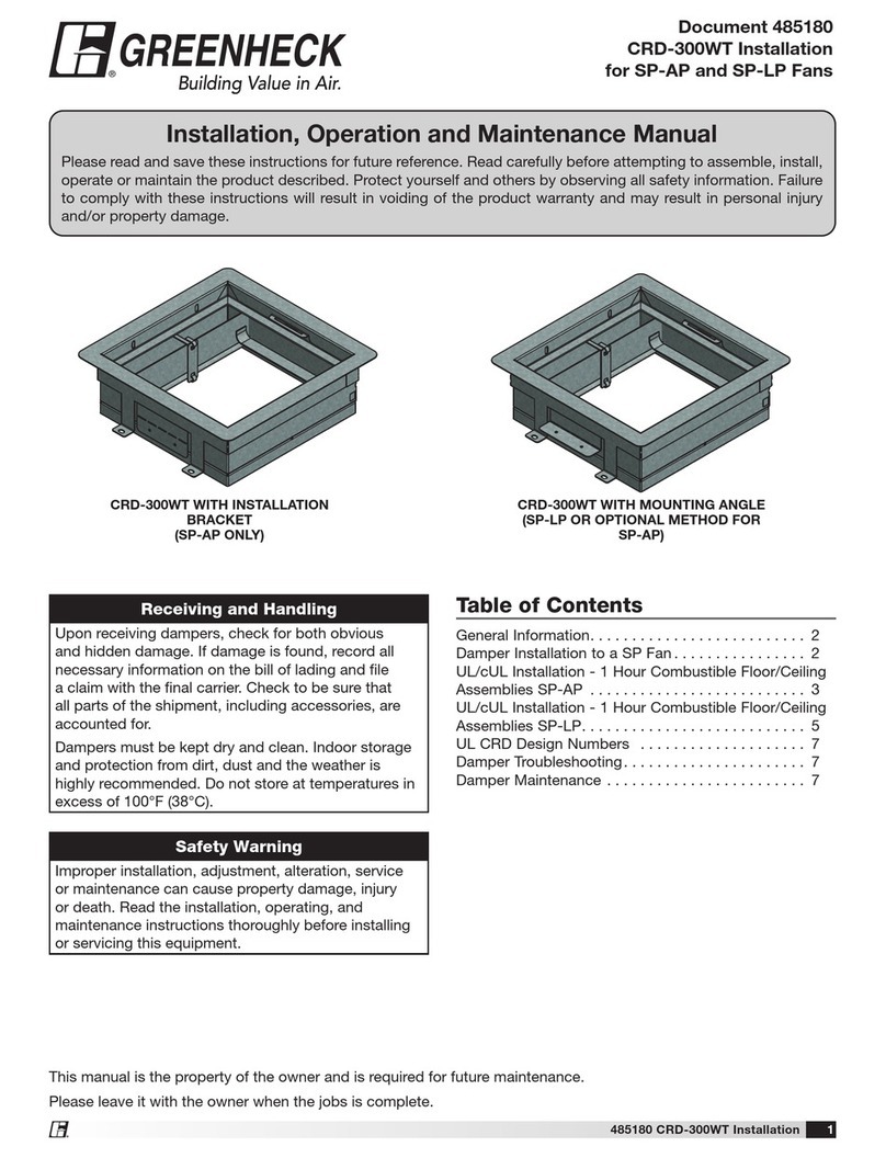 Greenheck CRD-300WT User manual