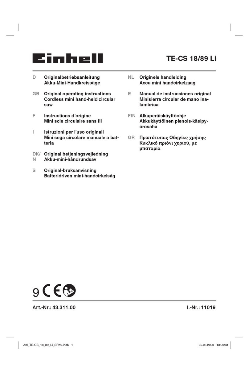 EINHELL TE-CS 18/89 Li User manual