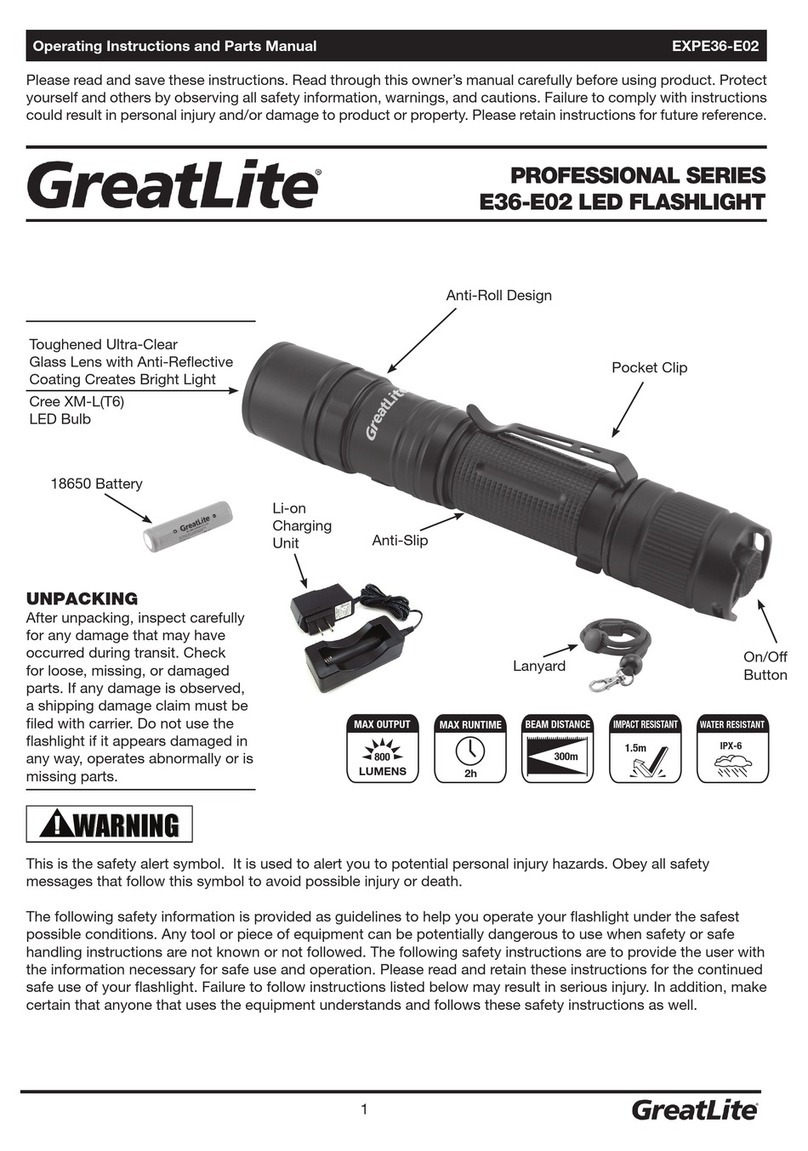 GreatLite Professional Series Service manual