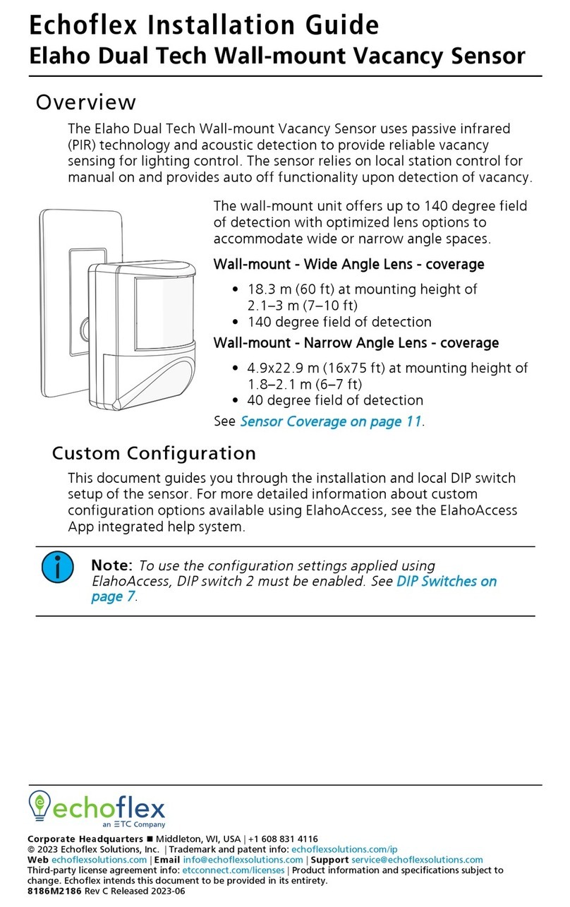 ETC Echoflex Elaho Dual Tech Wall-mount Vacancy... installation guide