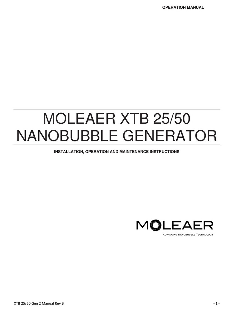 MOLEAER XTB 25 Installation, operation and maintenance instructions