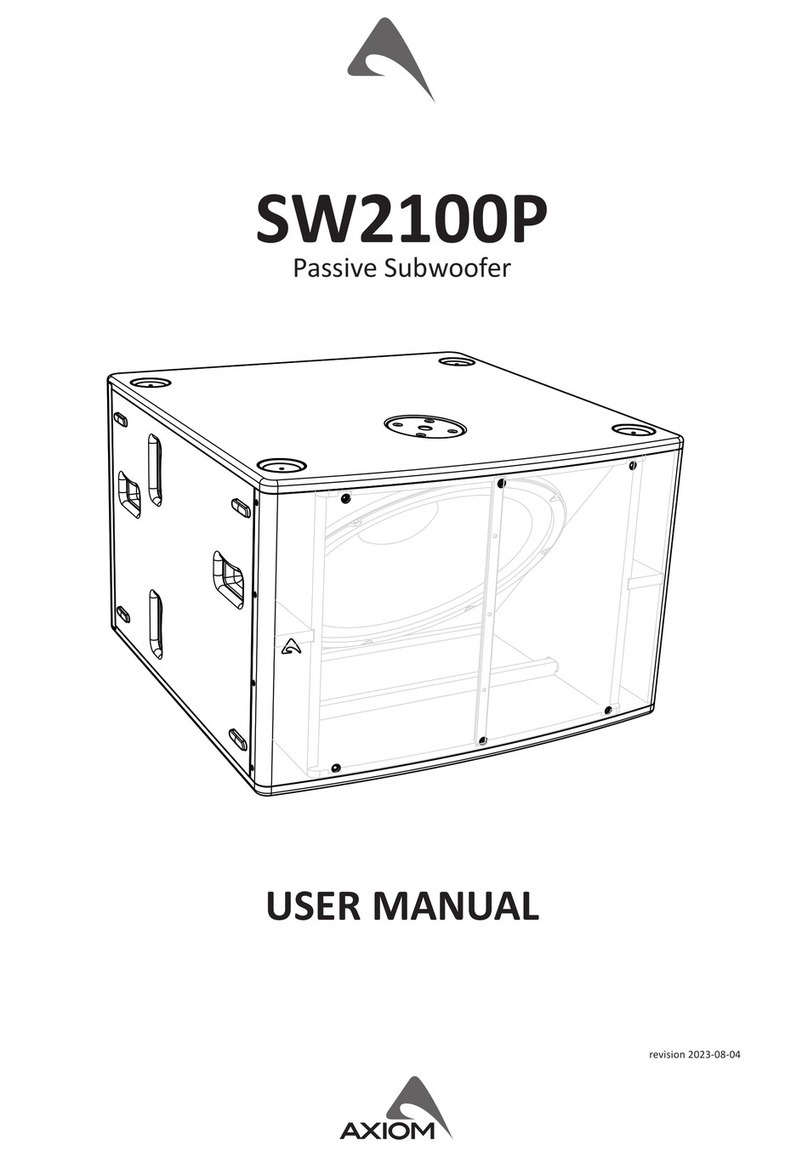 Axiom SW2100P User manual