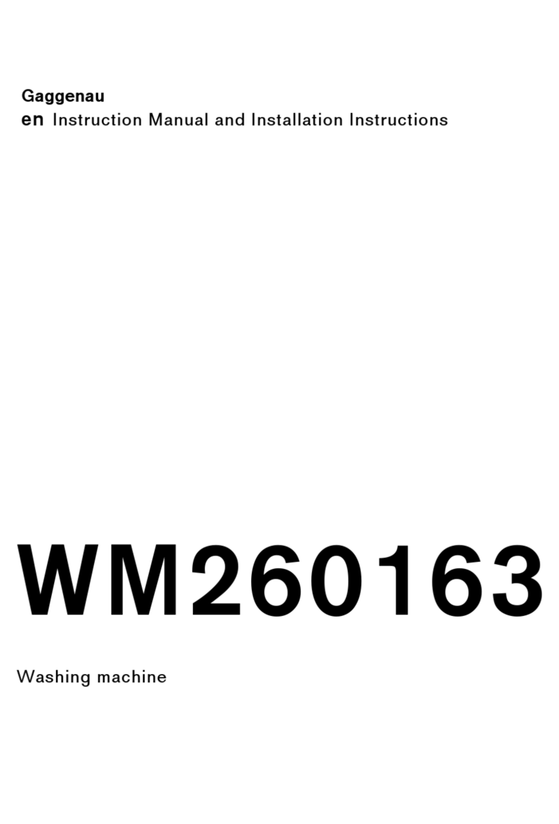 Gaggenau WM260163 Instruction manual and installation instructions