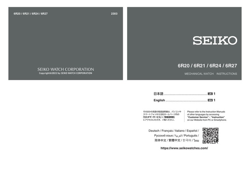 Seiko Presage SPB401 instructions