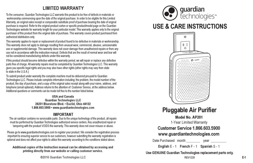 Guardian AP201 Quick reference guide
