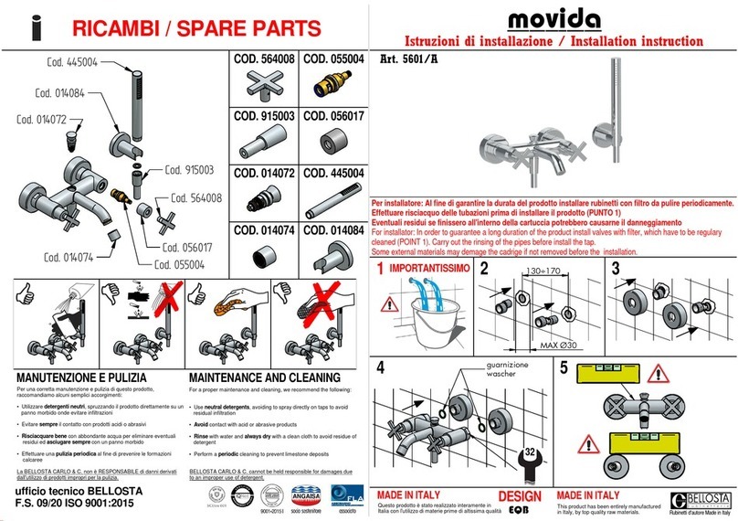 BELLOSTA movida 5601/A Installation instruction