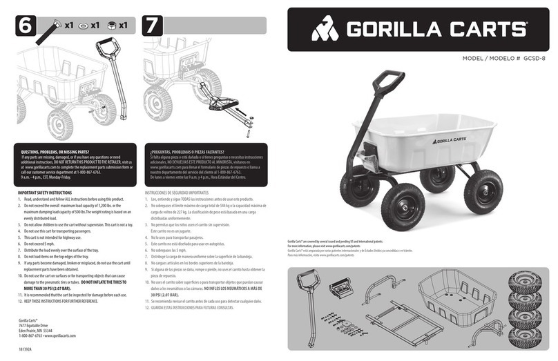 Gorilla Carts GCSD-8 User manual