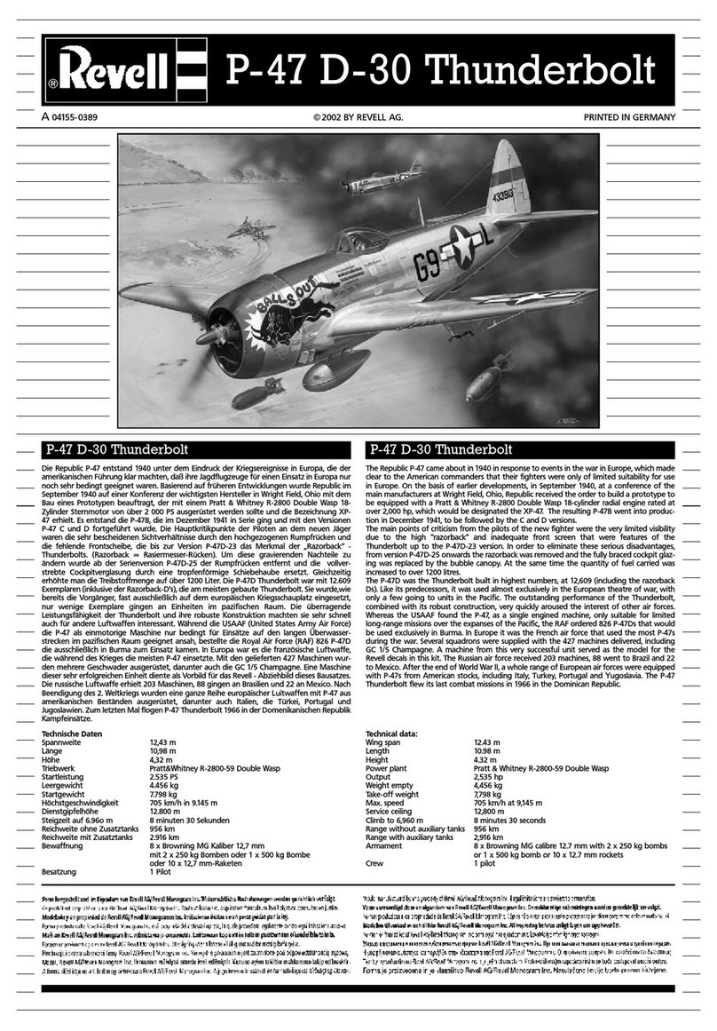 REVELL P-47 D-30 Thunderbolt User manual