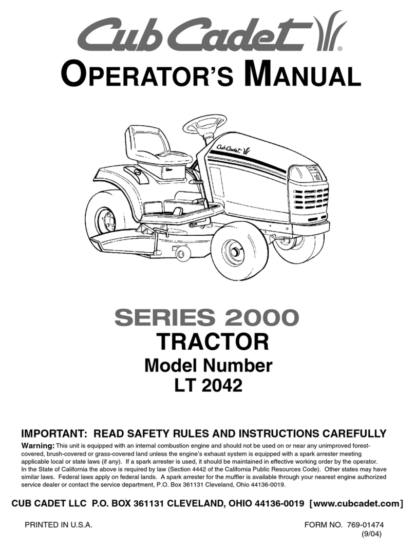 Cub Cadet LT 2042 User manual