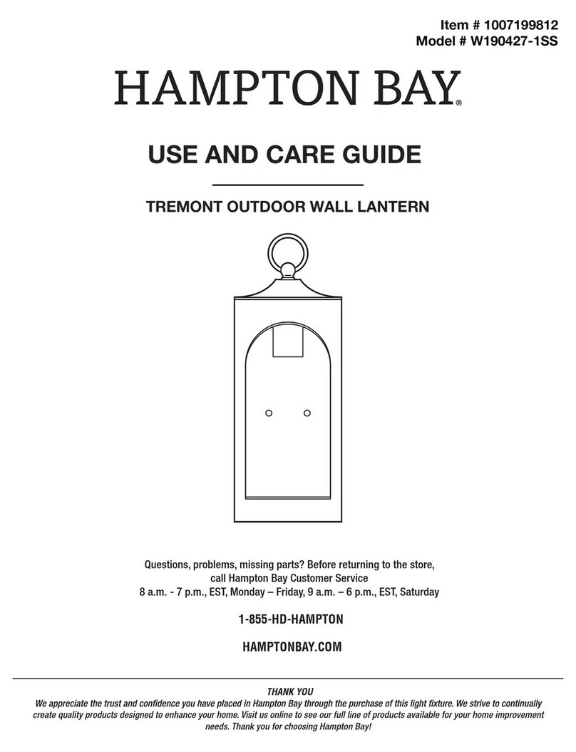 HAMPTON BAY W190427-1SS User manual