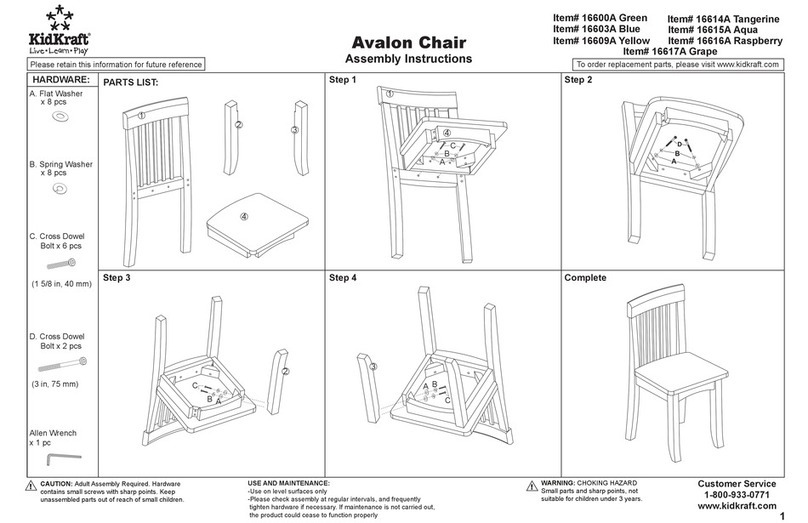 KidKraft Avalon Chair 16600A User manual