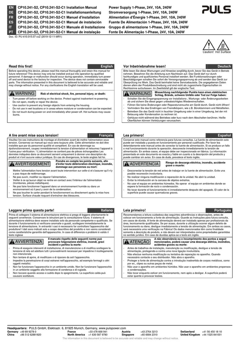 Puls CP10.241-S2 User manual