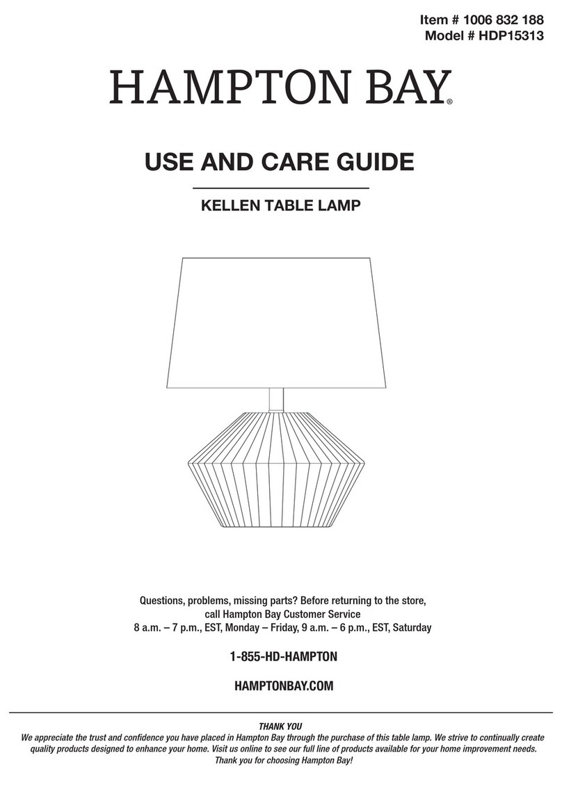 HAMPTON BAY KELLEN HDP15313 Use and care guide HAMPTON BAY KELLEN HDP15313 Use and care guide