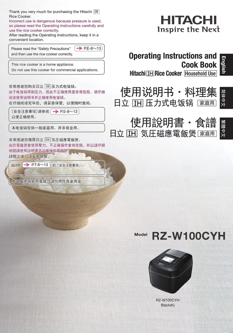 Hitachi RZ-W100CYH operating instructions