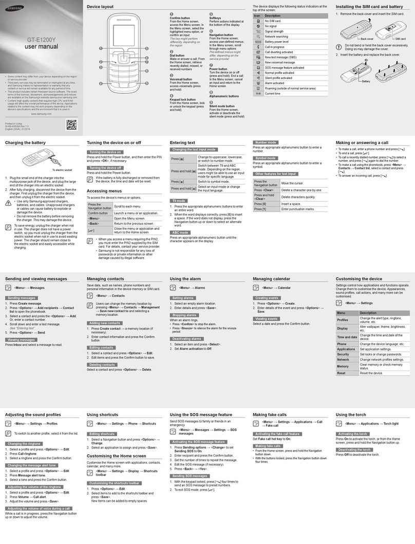 Samsung GT-E1200Y User manual