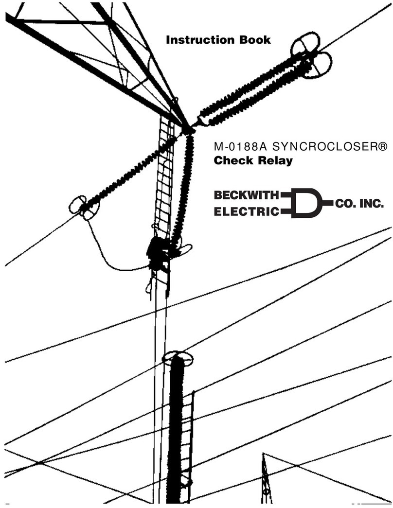 BECKWITH ELECTRIC SYNCROCLOSER M-0188A Instruction book