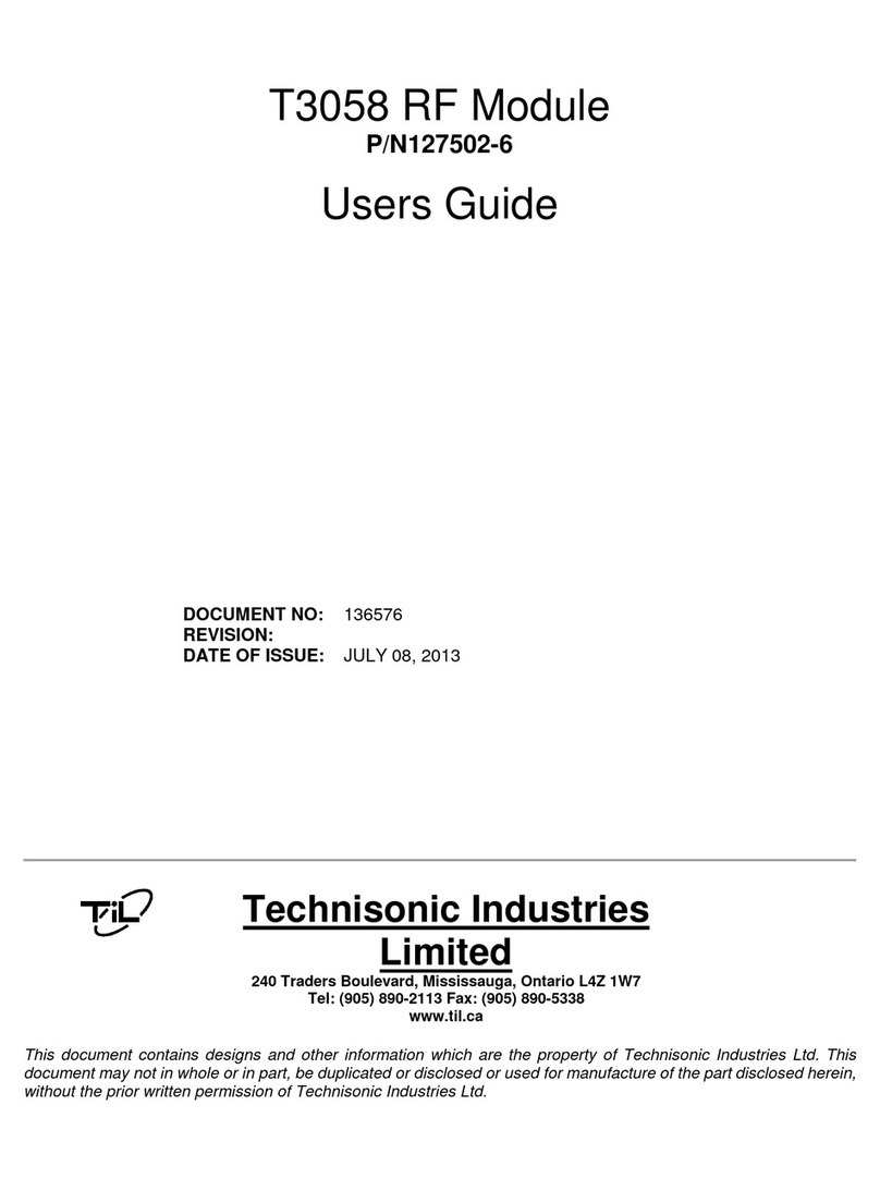 Technisonic Industries Limited T3058 user guide