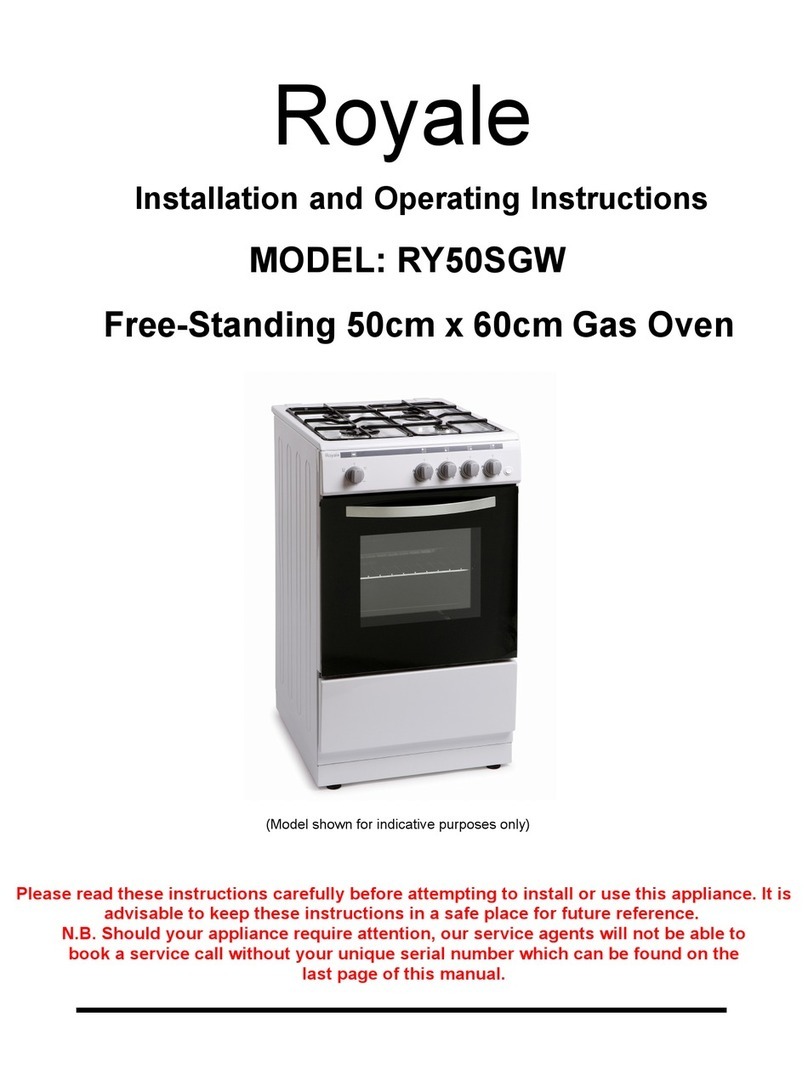 Royale RY50SGW Installation and operating instructions Royale RY50SGW Installation and operating instructions