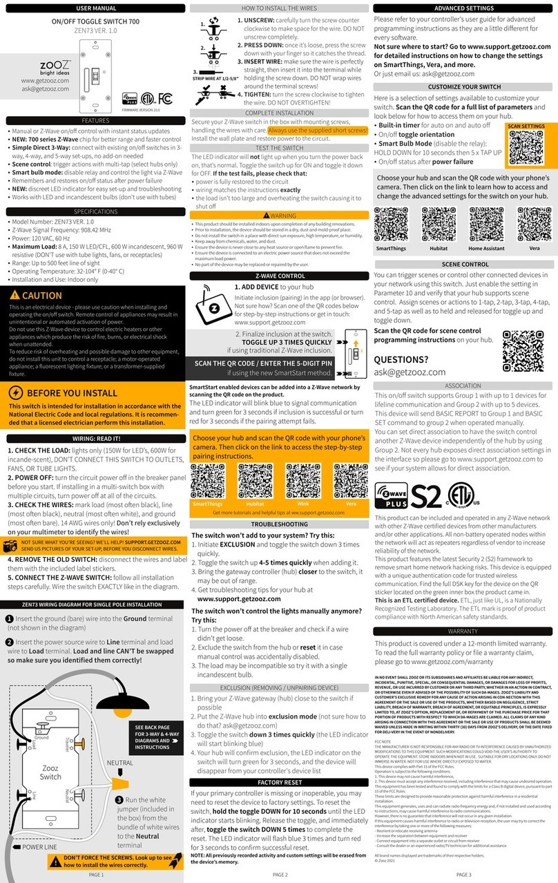 ZooZ ZEN73 user manual