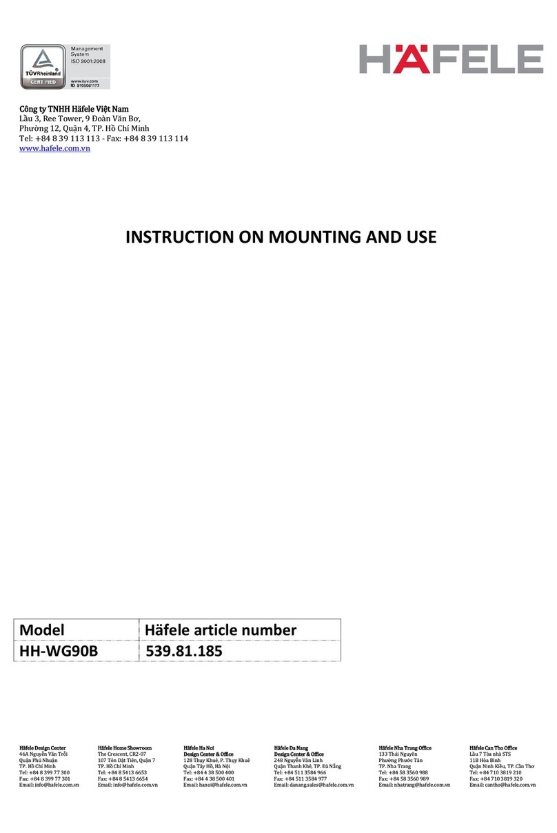 Hafele HH-WG90B Instruction on mounting and use