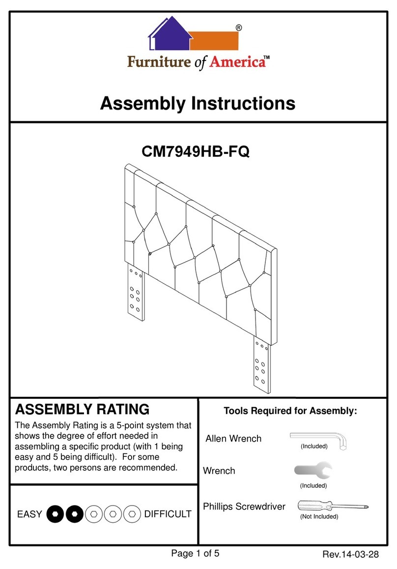 Furniture of America CM7949HB-FQ Assembly instructions