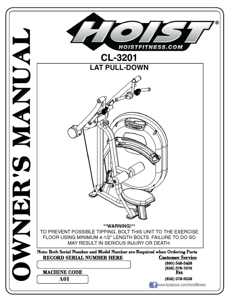 Hoist Fitness CL-3201 owner's manual