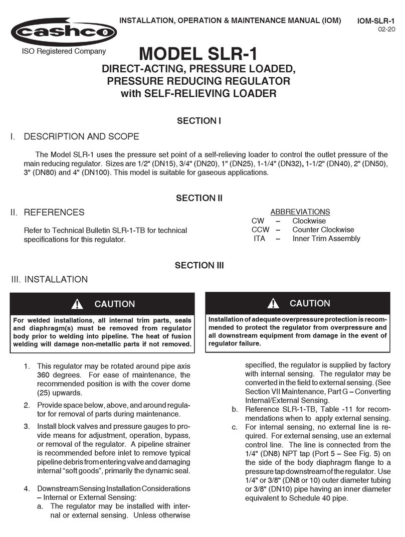 cashco SLR-1 Instruction manual