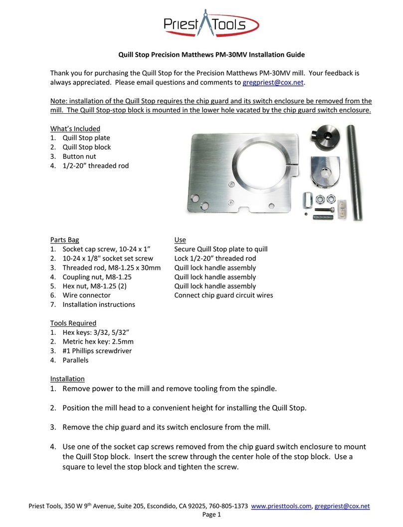 Priest Tools PM-30MV User manual