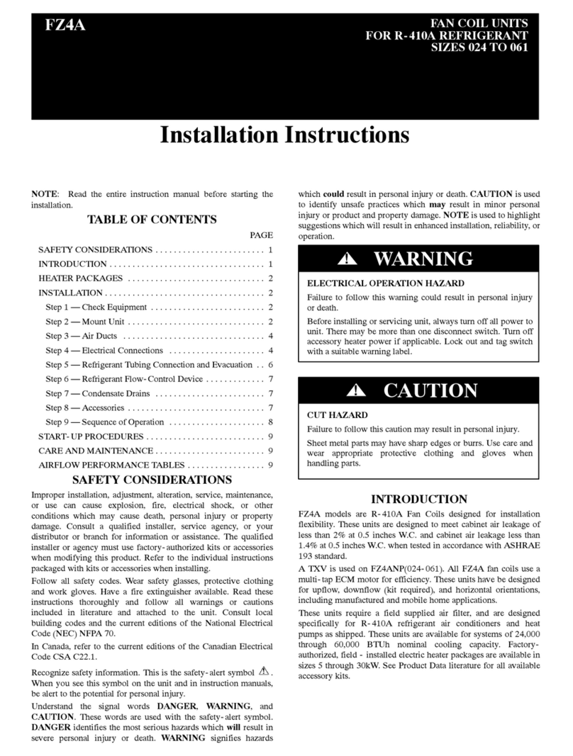 Carrier FZ4A User manual