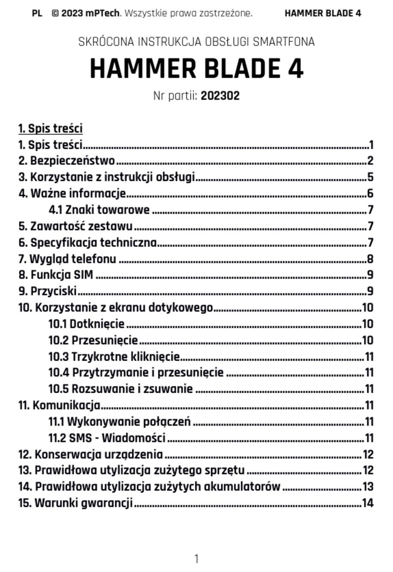 mPTech HAMMER BLADE 4 User manual