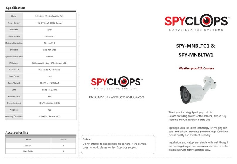 Spyclops SPY-MNBLTG1 User manual
