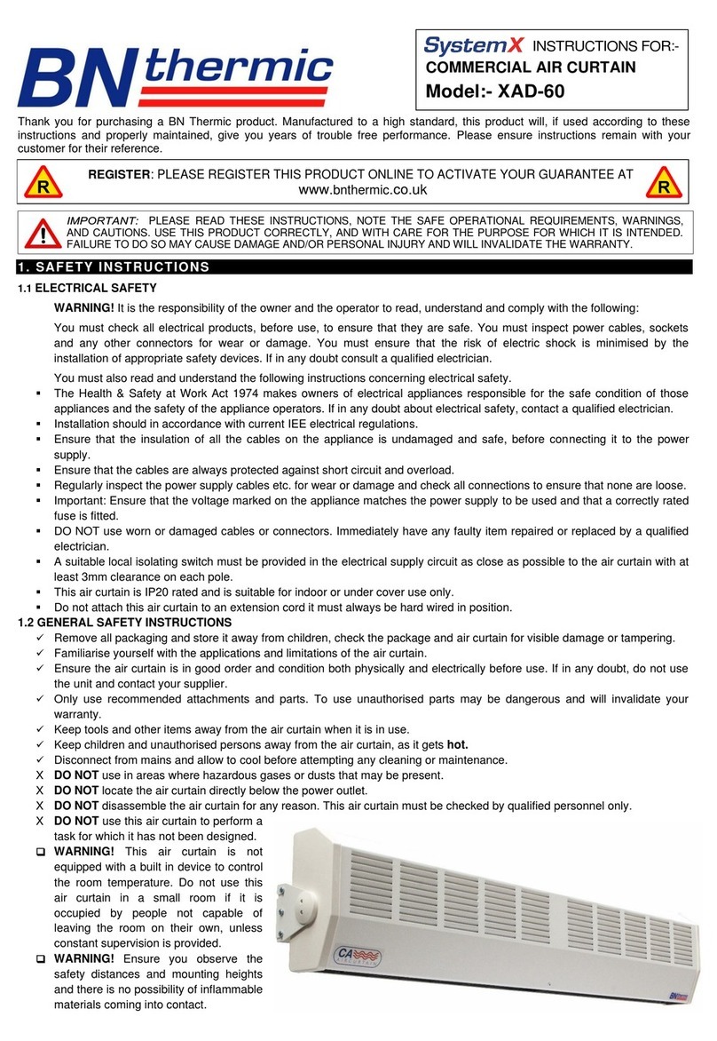BN Thermic SystemX XAD-60 instructions