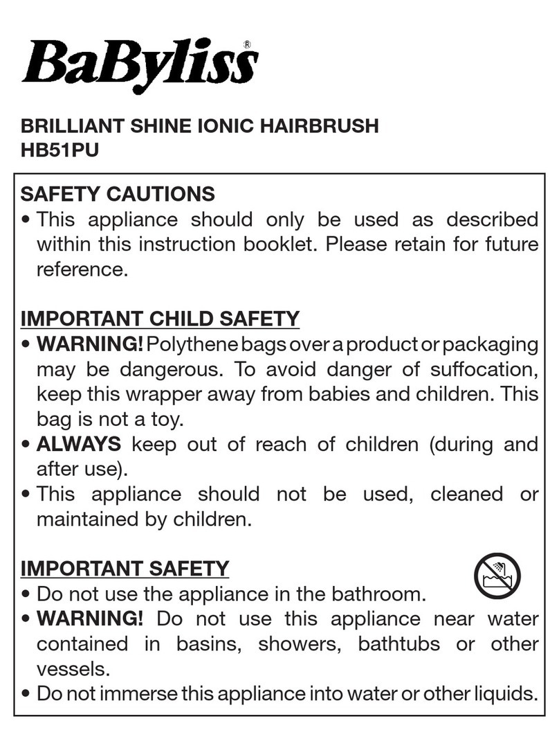 BaByliss BRILLIANT SHINE HB51PU Instructions for use