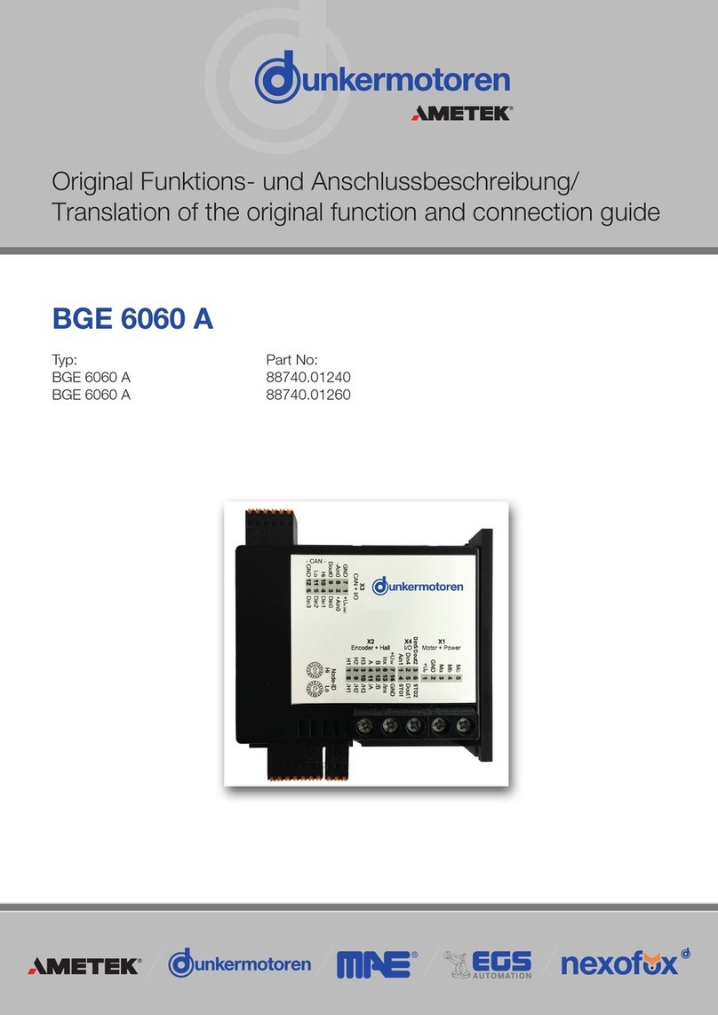 Ametek dunkenmotoren BGE 6060 A User manual