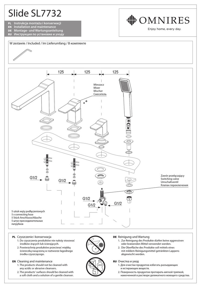 Omnires Slide SL7732 Instruction Manual