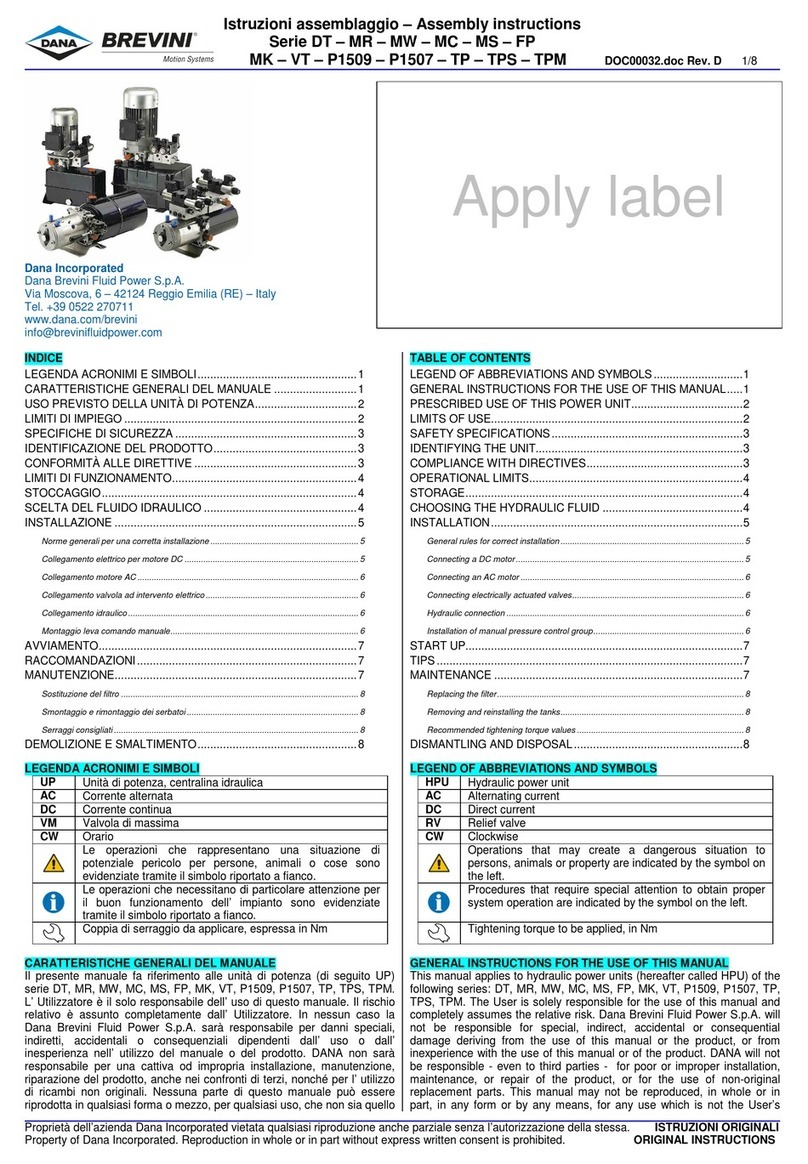 DANA DT Series Assembly instructions