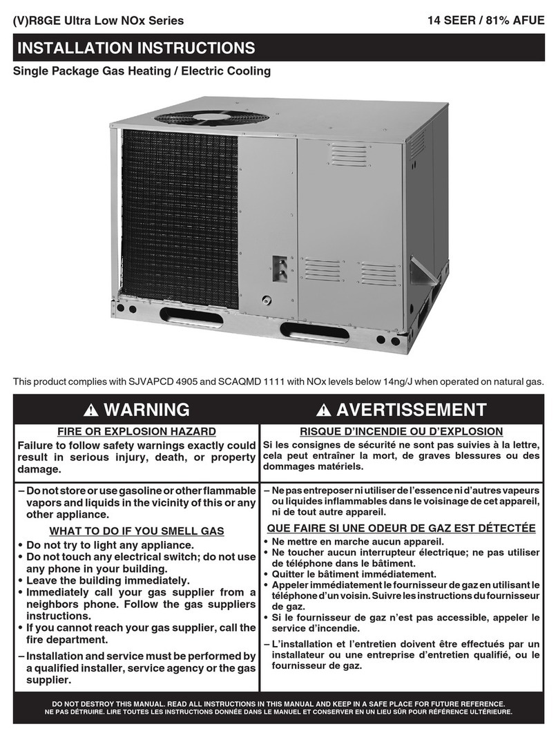 Trane VR8GE Series User manual